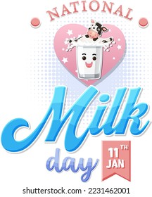 National Milk Day Banner Design illustration