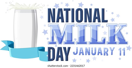 National Milk Day Banner Design illustration