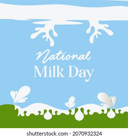 National Milk Day concept. illustration vector