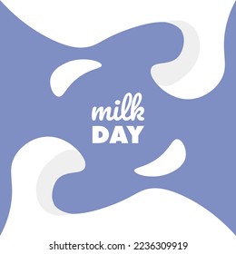 National Milk day design banner, poster or social media post
