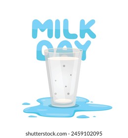 National Milk Day vector design template good for celebration usage. milk vector illustration. vector eps 10. flat design.