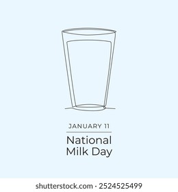 National milk day vector design template good for celebration usage. National milk day design. continuous line drawing. eps 10.