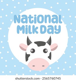 National milk day vector design for national milk day celebration. Suitable for flat design graphic illustration for social media ads, flyer design, flat illustration, banner, template, poster, etc