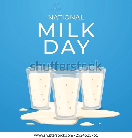 National milk day vector design template good for celebration usage. National milk day design. flat design. eps 10.