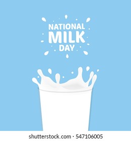 National Milk Day Vector Illustration. Fresh Milk Illustration