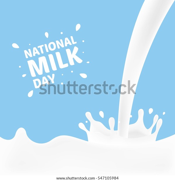 ナショナルミルクデイベクターイラスト 新鮮な牛乳イラスト の