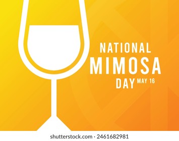 National Mimosa Day. May 16. Gradient background. Eps 10.