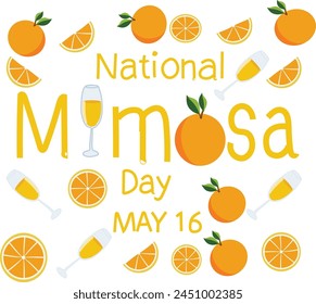 NATIONAL MIMOSA DAY vector illustration