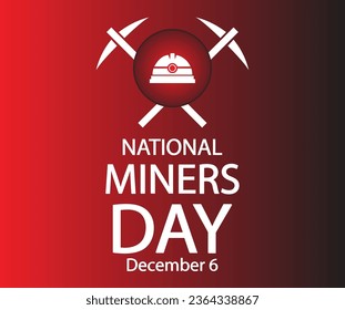 National miners day vector art illustration