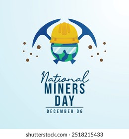 National Miners Day vector design template good for celebration usage. National Miners Day design. flat design. eps 10.