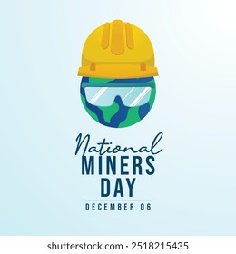 National Miners Day vector design template good for celebration usage. National Miners Day design. flat design. eps 10.