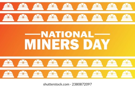 National Miners Day Vector illustration. Suitable for greeting card, poster and banner