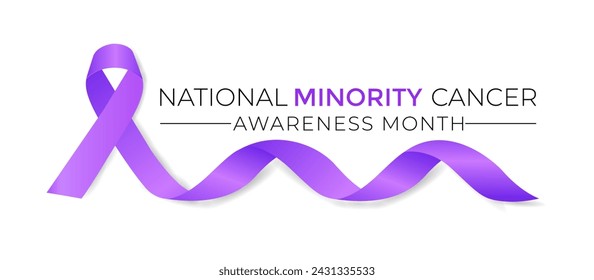 National Minority Cancer awareness Month of April. Poster , banner design template Vector illustration.