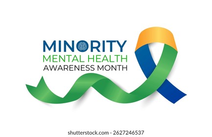 National Minority Mental Health Awareness Month. Breaking Stigma, Promoting Equity, and Supporting Mental Wellness in Underserved Communities Banner, social media, poster, and background design.