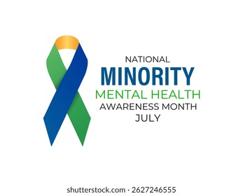 National Minority Mental Health Awareness Month. Breaking Stigma, Promoting Equity, and Supporting Mental Wellness in Underserved Communities Banner, social media, poster, and background design.