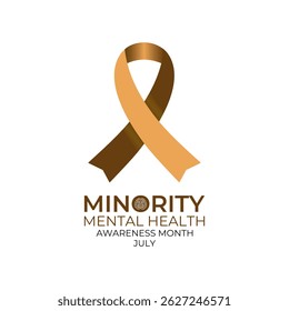 National Minority Mental Health Awareness Month. Breaking Stigma, Promoting Equity, and Supporting Mental Wellness in Underserved Communities Banner, social media, poster, and background design.