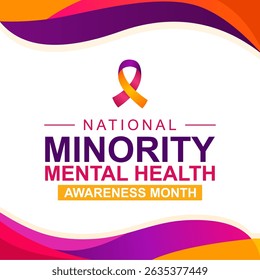 National Minority Mental Health Awareness Month background, best for posters, cards, banners and social media.