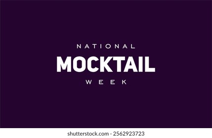 National Mocktail Week Holiday Concept