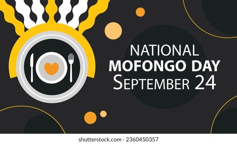 National Mofongo Day vector banner design. Happy National Mofongo Day modern minimal graphic poster illustration.