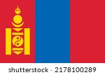 National Mongolia flag.Mongolia flag icon.  illustration vector of Mongolia flag. EPS10