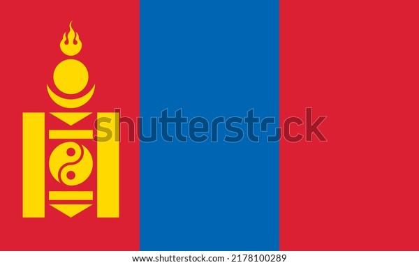 National Mongolia flag.Mongolia flag icon. \
illustration vector of Mongolia flag.\
EPS10