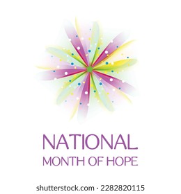 national month of hope. Design suitable for greeting card poster and banner