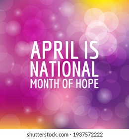 National Month of Hope. Geometric design suitable for greeting card poster and banner