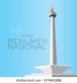 National Monumen in Jakarta ( Monumen Nasional atau Monas di Jakarta )