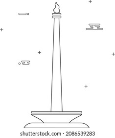 
El Monumento Nacional o popularmente abreviado como Monas o Tugu Monas, Yakarta indonesia