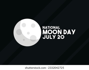 National Moon Day design vector. July 20. Flat design vector. Eps 10.