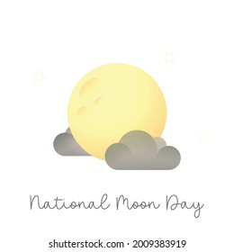 
National Moon Day vector. Moon Day Poster, July 20.Vector EPS10 illustration