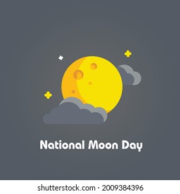 National Moon Day vector. Moon Day Poster, July 20.Vector EPS10 illustration
