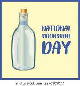 national moonshine day . Design suitable for greeting card poster and banner