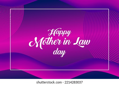 National Mother in Law Day. Holiday concept. Template for background, banner, card, poster, t-shirt with text inscription