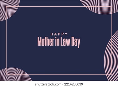 National Mother in Law Day. Holiday concept. Template for background, banner, card, poster, t-shirt with text inscription