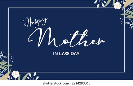 National Mother in Law Day. Holiday concept. Template for background, banner, card, poster, t-shirt with text inscription