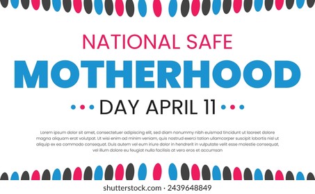 National Motherhood Day. Vector illustration. Template for background, banner, card, poster with text inscription.
