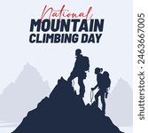 national mountain climbing day background