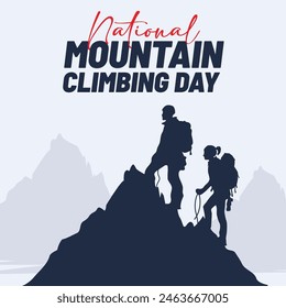 national mountain climbing day background