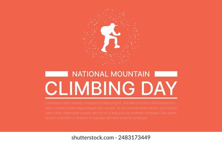 national mountain climbing day design templet