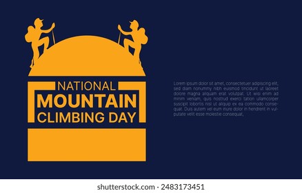 national mountain climbing day design templet