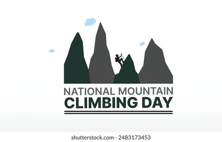 national mountain climbing day design templet