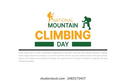 national mountain climbing day design templet