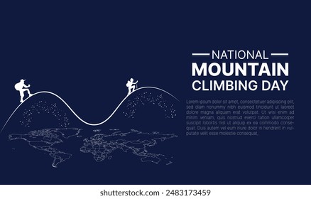 national mountain climbing day design templet