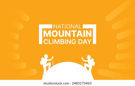 national mountain climbing day design templet