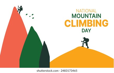 national mountain climbing day design templet