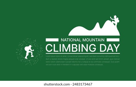 national mountain climbing day design templet