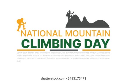 national mountain climbing day design templet