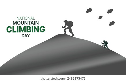 national mountain climbing day design templet