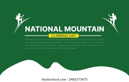 national mountain climbing day design templet